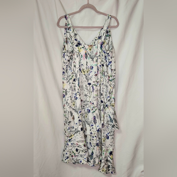 H&M Watercolor Floral Ruffled Slip Dress - Picture 2 of 2